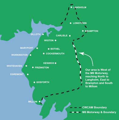 Map of Cumbria